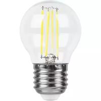 Feron (10 шт.) Лампа светодиодная филаментная Feron E27 9W 4000K Шар Прозрачная LB-509 38004