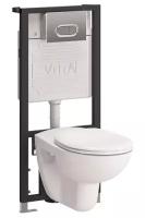 Комплект VitrA Normus 9773B003-7203 кнопка матовый хром