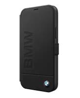 Чехол-книжка BMW для iPhone 12 mini (5.4) чехол Signature Genuine leather Logo imprint Booktype, Black (BMFLBKP12SSLLBK)