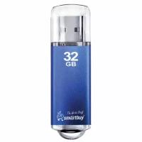 Флэш-диск 32 GB, SMARTBUY V-Cut, USB 2.0, металлический корпус, синий, SB32GBVC-B