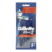 Gillette Одноразовая Бритва Gillette Blue II Plus, 5 44 гр, 1 шт (4 штуки)