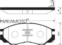 SANGSIN BRAKE SP2011 SP2011_колодки дисковые передние!\ Mitsubishi L200/L300/Space Gear 2.0i-2.5D/TD &16V 94>