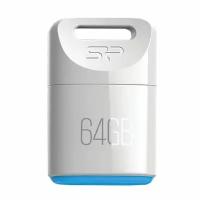 Флэш-диск 64 GB SILICON POWER Touch T06 USB 2.0, белый, SP64GBUF2T06V1W