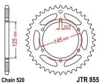 Задняя звезда JT для Yamaha MT-03, DT250 MX (арт. JTR855.47)