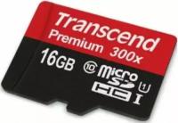 Карта памяти 16GB Transcend TS16GUSDCU1 microSDHC Class 10 UHS-1