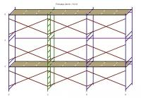 Леса строительные (ДхВ) 9х6 метра с 2 ярусами настилов