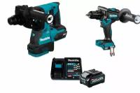 Набор аккумуляторный Makita: перфоратор Makita HR003GZ + ударная дрель-шуруповерт HP001GZ + аккумулятор с зарядным устройством 191J67-0