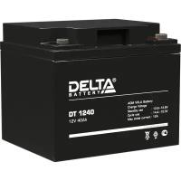 Delta DT 1240 (12V / 40Ah) Батарея DELTA серия DT, DT 1240, напряжение 12В, емкость 40Ач (разряд 20 часов), макс. ток разряда (5 сек.) 530А, макс. ток заряда 12А, свинцово-кислотная типа AGM, клеммы под болт М6, ДxШxВ 196х166х173мм., вес 12.9кг., срок службы 7-10 лет. DT 1240