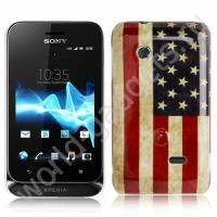 Пластиковый чехол Retro USA Flag для Sony Xperia Tipo Dual / ST21i