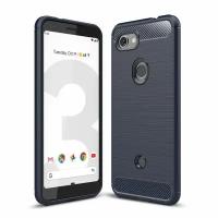 Чехол-накладка Carbon Fibre для Google Pixel 3a (темно-синий)