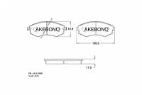 AKEBONO Комплект тормозных колодок, дисковый тормоз