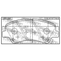 Колодки тормозные передние комплект, 1201SBF FEBEST 1201-SBF