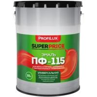 Эмаль ПФ-115 универсальная алкидная Profilux Superprice глянцевая желтая 20 кг