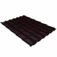 Металлочерепица RAL8017 Satin шоколад 3600х1180х0,5 мм (4,24 м2) / Металлочерепица RAL 8017 Satin шоколад 3600х1180х0,5 мм (4,24 кв.м)