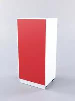 Прилавок "ювелир" выкатной, Белый + красный 60 x 45 x 125 см (ДхШхВ)