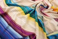 Ткань трикотаж в разноцветную полоску