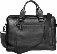 Бизнес-сумка Gianni Conti 1811342 black, горизонтальная, А4 формата, c ручками, черная