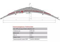 Лист №5 Рессора передняя для МАЗ 5337, 5432, 5551 16 листов