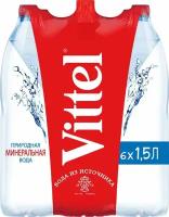 Минеральная вода Vittel / Виттель негазированная ПЭТ 1.5 л (6 штук)