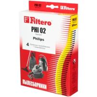 Пылесборник Filtero Standard PHI 02 бумажные (4 шт.) + фильтр, для пылесосов Philips