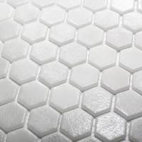 Мозаика стеклянная для пола в бассейне на сетке чип 35x35 Hexagon 514 Vidrepur 317х307/4, упаковка 10 листов / 0.87 кв. м