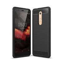 Чехол-накладка Carbon Fibre для Nokia 5.1 (черный)