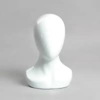 Манекены FIRESHOP Манекен женской головы без лица Высота: 370 мм Обхват: 535 мм Цвет: белый глянец