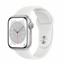 Умные часы Apple Watch Series 8 41 мм Aluminium Case, Silver/White Sport Band S/M