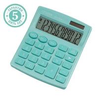 Калькулятор настольный "SDC-810NR", 12-разрядный, 124 х 102 х 25 мм, двойное питание, бирюзовый