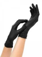 Перчатки виниловые черные SAF&TY размер L, 50 пар/упк