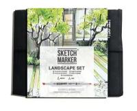 Набор маркеров Sketchmarker Landscape 36 set Ландшафтный дизайн (36 маркеров + сумка органайзер)