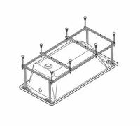 Монтажный комплект к ванне Santek акриловой прямоугольной Монако XL 160х75 (каркас, слив-перелив, крепления к стене, крепления к фронтальной панели)