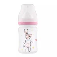 Бутылочка MEPSI Bunny с широким горлышком с силиконовой соской 150 мл 0+