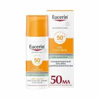 Гель-крем солнцезащитный для проблемной кожи лица SPF50 Oil control Eucerin/Эуцерин 50мл