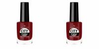 Golden Rose Лак City color nail lacquer 47 пурпурный, 2 шт