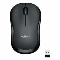 Мышь Logitech Silent M220, оптическая, беспроводная, USB, темно-серый и черный [910-004878]