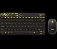 Комплект беспроводной Logitech MK240 Nano BlackYellow клавиатурамышь MN M-R0041 Y-R0036 C-U0010