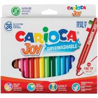 Фломастеры Carioca "Joy", 30цв., 36шт., смываемые, картон, европодвес