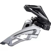 Переключатель передний Shimano Deore, M6000, 3x10 скоростей, верхняя тяга, 42T, верхний хомут 34.9мм, угол наклона 66-69°, черно-серебристый, без упаковки