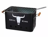 Портативный гриль на углях GRILL KING, с деревянными ручками, чёрный, 32х20х20 см, Koopman International C80901060