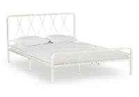 Кровать двуспальная металлическая KAPIOVI FAMO 160, белая