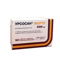 Урсосан Форте 500мг №50 табл. п.п.о