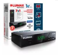 Эфирная приставка Lumax DV3205HD (T2+C, металл. корпус, дисплей, кнопки, WiFi, IPTV, Megogo, Dolby)+шнур HDMI 1,5м в подарок!