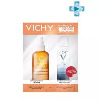 Набор VICHY для ухода за кожей: двухфазный солнцезащитный спрей-активатор загара SPF 30, 200 мл + минерализирующая термальная вода, 50 мл