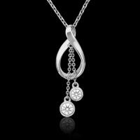 PLATINA jewelry Золотая подвеска с вставками Swarovski 03-3058-00-501-1120-38