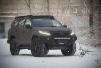 Багажник экспедиционный STC Mitsubishi Pajero Sport 2008-2015 шторка, дальний свет