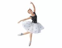 Ёлочная игрушка магия балета - танцовщица В чёрном корсаже, полистоун, текстиль, 15 см, Kurts Adler E0544-1