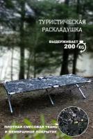 Раскладушка туристическая 170х65х45 см, нагрузка до 200 кг/кровать/для рыбалки/для туризма/для отдыха/для дачи/походная