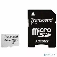 Transcend Карта памяти Micro SecureDigital 64Gb Transcend Class 10 TS64GUSD300S-A MicroSDXC Class 10 UHS-I, SD adapter