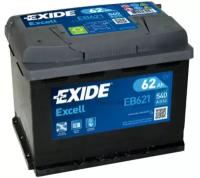 EXIDE EB621 EXIDE EB621 EXCELL_аккумуляторная батарея! 19.5/17.9 рус 62Ah 540A 242/175/190